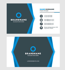 黑色白色个人商务企业名片模板