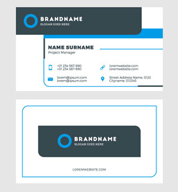 黑色白色个人商务企业名片模板