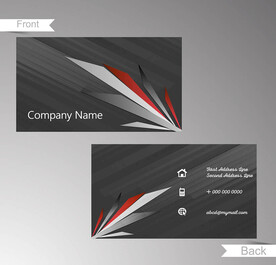 黑色个性商务企业名片模板