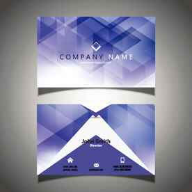紫色方块个性商务企业名片模板