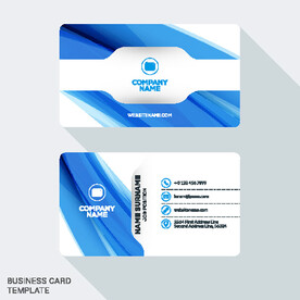 蓝色科技感商务企业名片模板