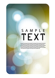 竖版绿色圆圈个性名片模板