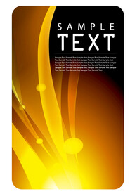 竖版金黄色线条个性名片模板