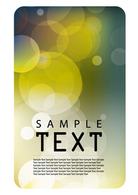 竖版黄绿色圆圈个性名片模板