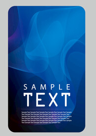 蓝色线条科技商务企业名片模板