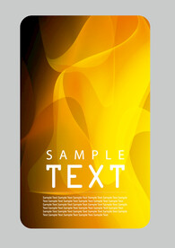 竖版橙黄色线条个性名片模板