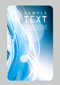 蓝色线条科技商务企业名片模板