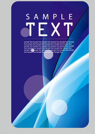 蓝色线条科技感商务企业名片模板