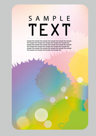 竖版水彩小清新个性名片模板