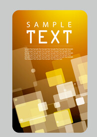 竖版黄色方块个性名片模板