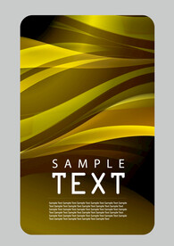 竖版黄绿色线条个人公司企业名片