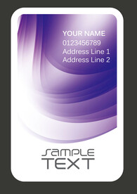 竖版紫色线条个人商务企业名片