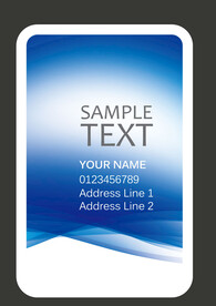 蓝色线条科技商务企业名片模板