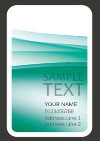 竖版蓝色线条个人企业商务名片