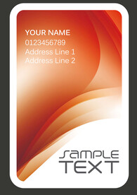 黄褐色线条个人企业商务名片模板