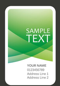 绿色线条个人企业商务名片模板