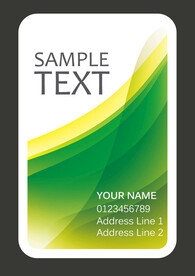 黄绿色线条个人企业商务名片模板