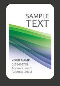 竖版紫绿色线条个人企业商务名片