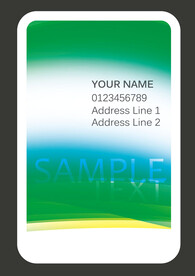 竖版蓝绿色线条个人商务名片模板