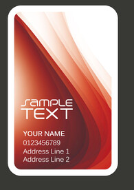 红褐色线条个人企业商务名片模板