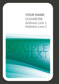 竖版蓝色线条个人企业商务名片