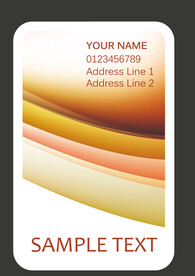 竖版黄褐色线条个人企业商务名片