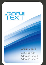 竖版蓝色线条科技商务企业名片