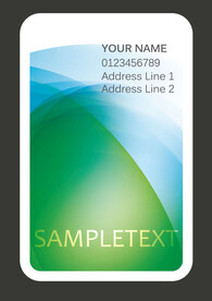 竖版蓝绿色线条科技个人商务名片