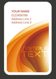 黄褐色线条个人企业商务名片模板