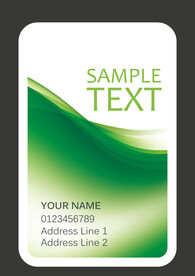 绿色线条个人企业商务名片模板 