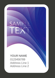 竖版紫色线条个人商务企业名片