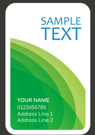 竖版绿色线条个人商务名片模板