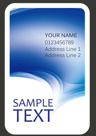 竖版蓝色线条科技商务企业名片