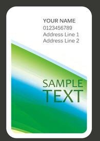 竖版蓝绿色线条个人商务名片模板