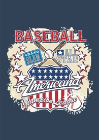 棒球美式潮流可乐字体印花图案