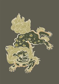 年兽狮子瑞兽过年