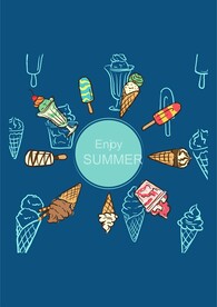 享受夏天冰激凌雪糕冰凉