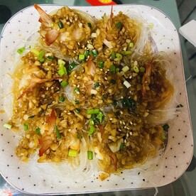 蒜蓉粉丝蒸虾图片