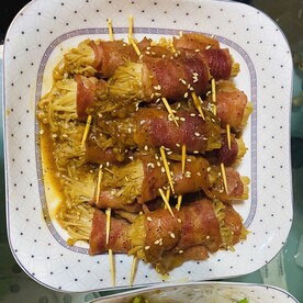 培根金针菇卷