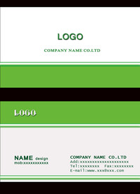  绿色简约公司企业名片模板
