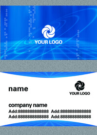 蓝色科技公司IT企业个人名片