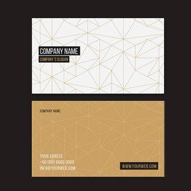 黄褐色几何公司企业个人名片模板