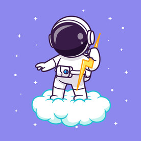 矢量卡通宇航员