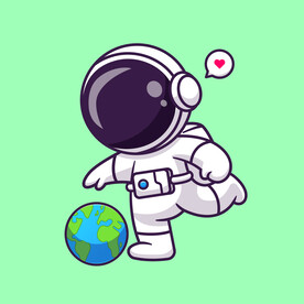 矢量卡通宇航员