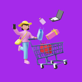 女人购物素材