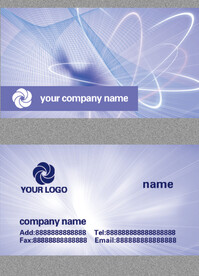 蓝色科技公司IT企业个人名片