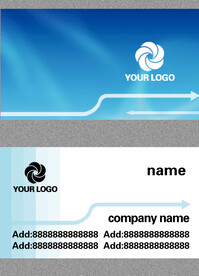 蓝色科技公司IT企业个人名片