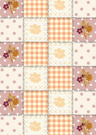 淑女色调小碎花波点格子拼接底纹