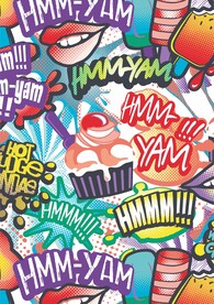 爆炸跑跑字母渐变涂鸦潮流街头