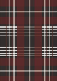 红黑格纹布底白色撞色